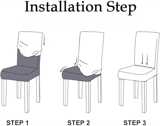 Bubble Style Fitted Chair Cover Khaki - Image 4